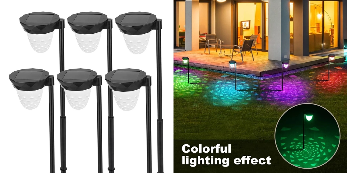 Beleuchtet wasserdichter Solargarten IP65 angetriebenes buntes Grundsolarlicht