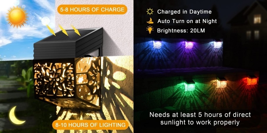 Solarumgebungslicht für Lampen der Patio-Parteidekorativen Solarwandleuchten im Freien