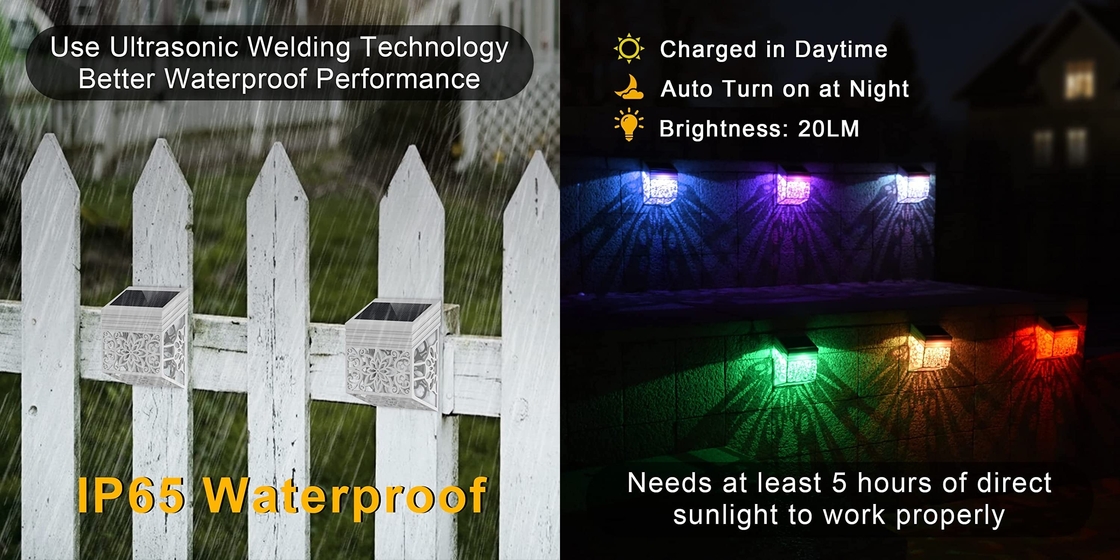 angetriebene Landschaftssolarlichter für Dekorationslampe des Zaunwandgartenlichtes LED