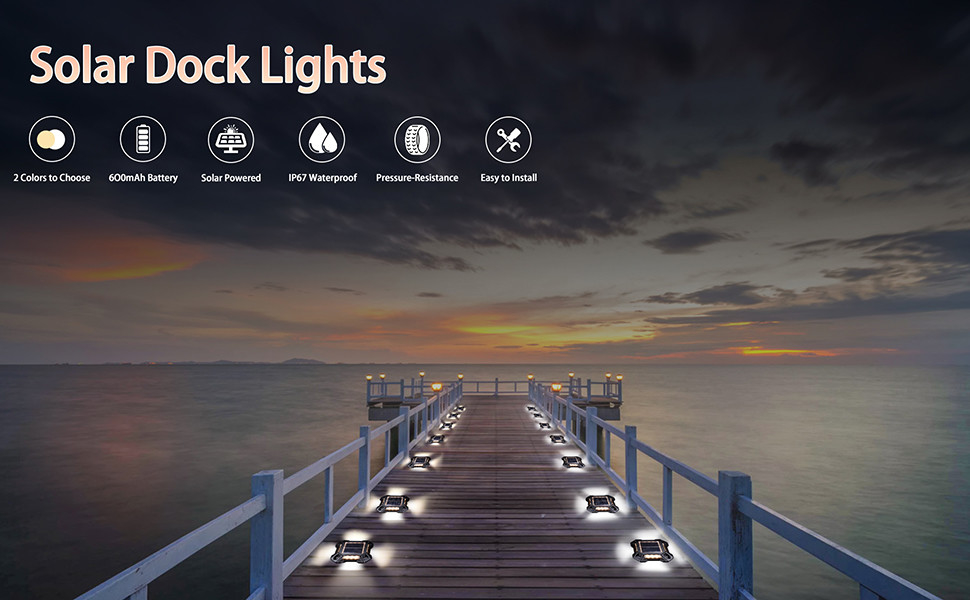 Schritt LED Marine Solar Dock Light Warning im Freien für Fahrstraße 123*123*23 Millimeter