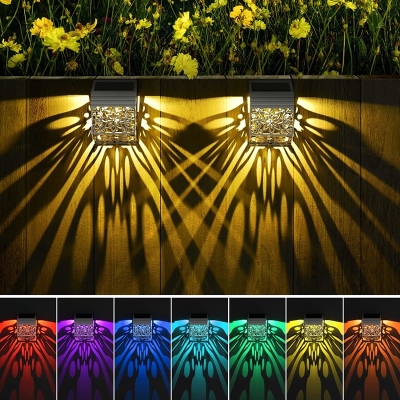 Dekorativer Solarzaun im Freien Lamp For Garden der Blumen-Muster-geführter Wandleuchte-IP65