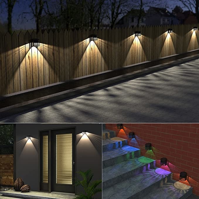 IP65 Wasserdichtes Außen solarbetriebenes Zaunlicht Für Garten Terrassenrasendekoration
