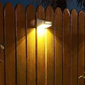 7 Farben Außen Solar Gartenlicht Aluminium Atmosphäre Lampe Wasserdicht Zaun Licht Wand montiert