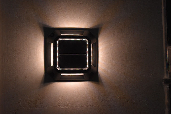 12PCS LED-Perlen Solar-LED-Auffahrtschienen Dockleuchten für Außen Warnung Gartenweg