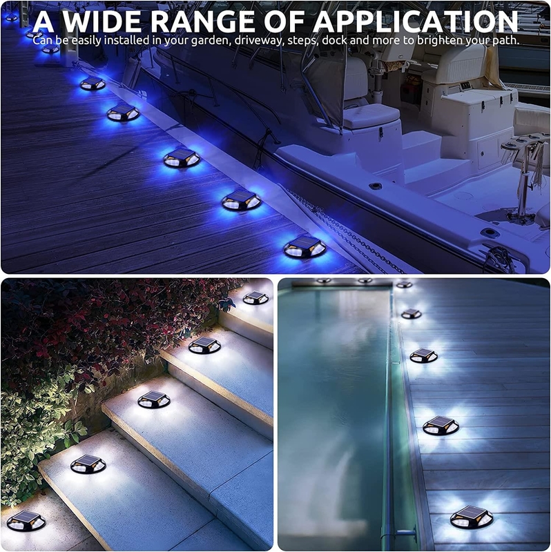 Aluminium Solar Led Dock Lights Led Deck Lamp für Schritt Bürgersteig Treppe Garten Boden Weg