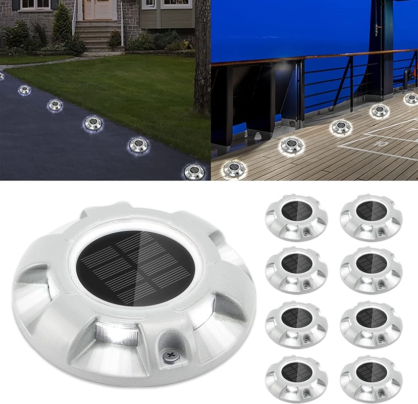 Außen Warnung Led Solar Driveway Dock Lichter 165g für Bürgersteig Garten Weg Hof Solar Step Lampen