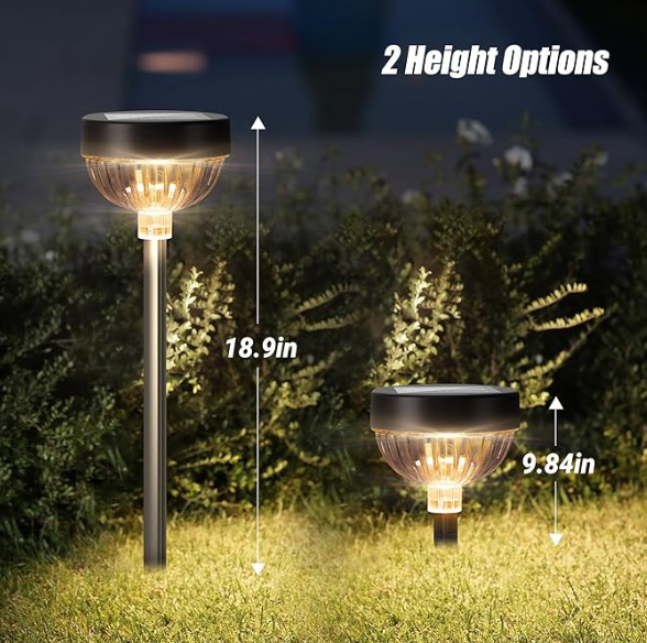 Solarbetriebene Gartenleuchten mit RGB-Beleuchtung 3.7V Spannung und 600mAh Batteriekapazität