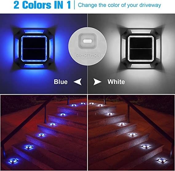 IP67 Wasserdicht Solar Led Dock Lights Led Deck Lamp für Schritt Bürgersteig Treppe Garten Boden Weg
