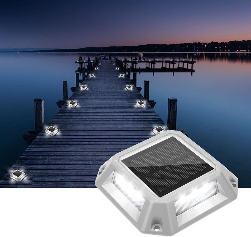 IP67 Wasserdicht Solar Led Dock Lights Led Deck Lamp für Schritt Bürgersteig Treppe Garten Boden Weg