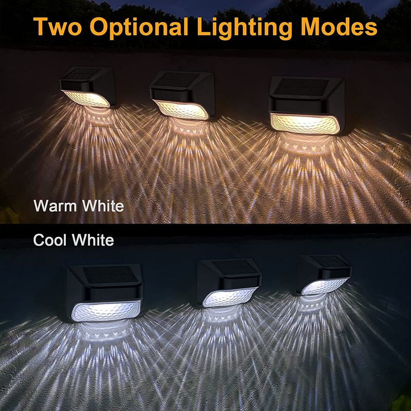 Außen LED Solarwandlicht Wasserdicht Solar Gartenlicht Für Innenhof Treppe Veranda