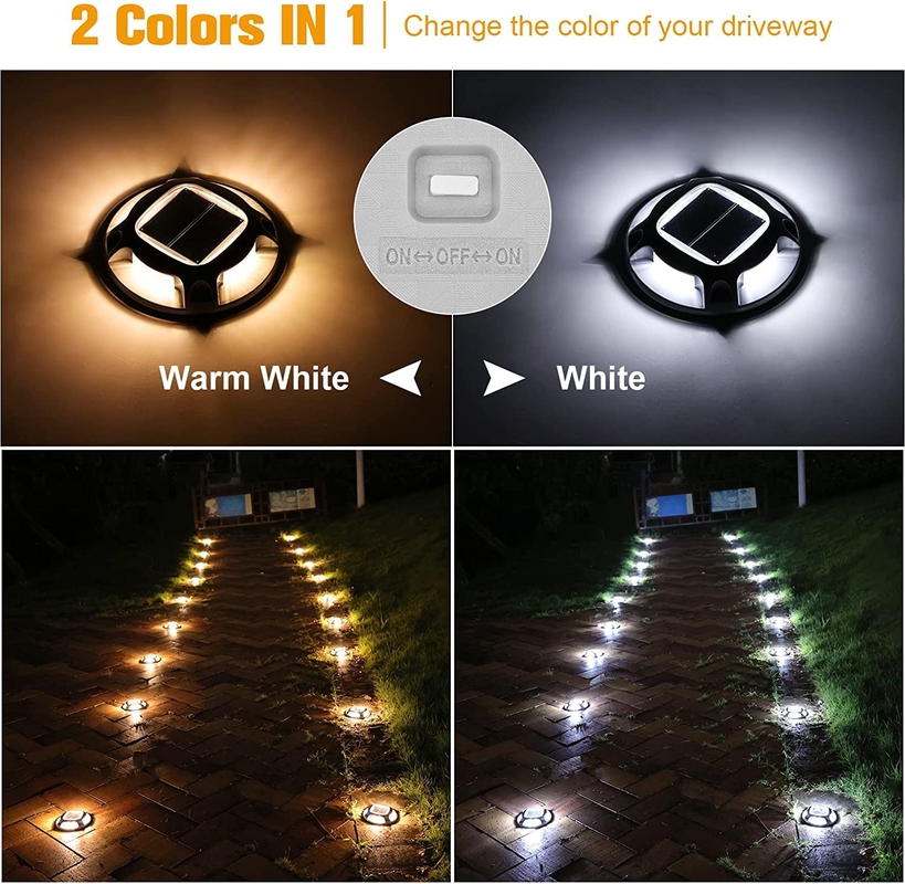 Außenwasserdichtes Solardeck-Licht Marker Garten LED-Lampe Solardock Untergrundlicht