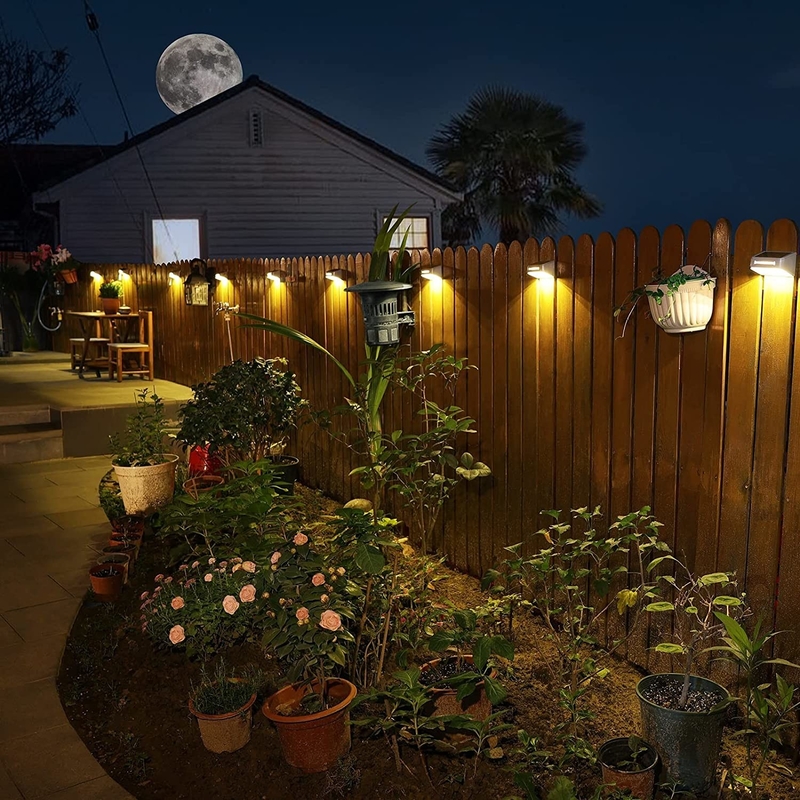 Solarbetriebene LED-Gartenzaunleuchten für Außenwasserdichte Beleuchtung in warmem Weiß/Kaltweiß/Blau/RGB 1-3 Jahre Garantie