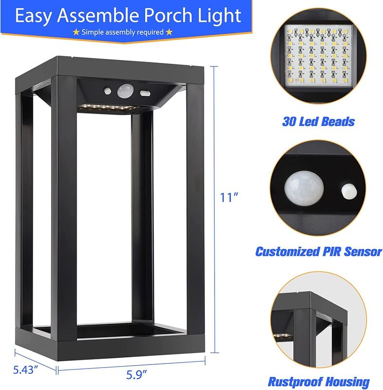 470g schwarze Solar-Dekorationslampen für den Außenbereich mit 15 Arbeitsstunden