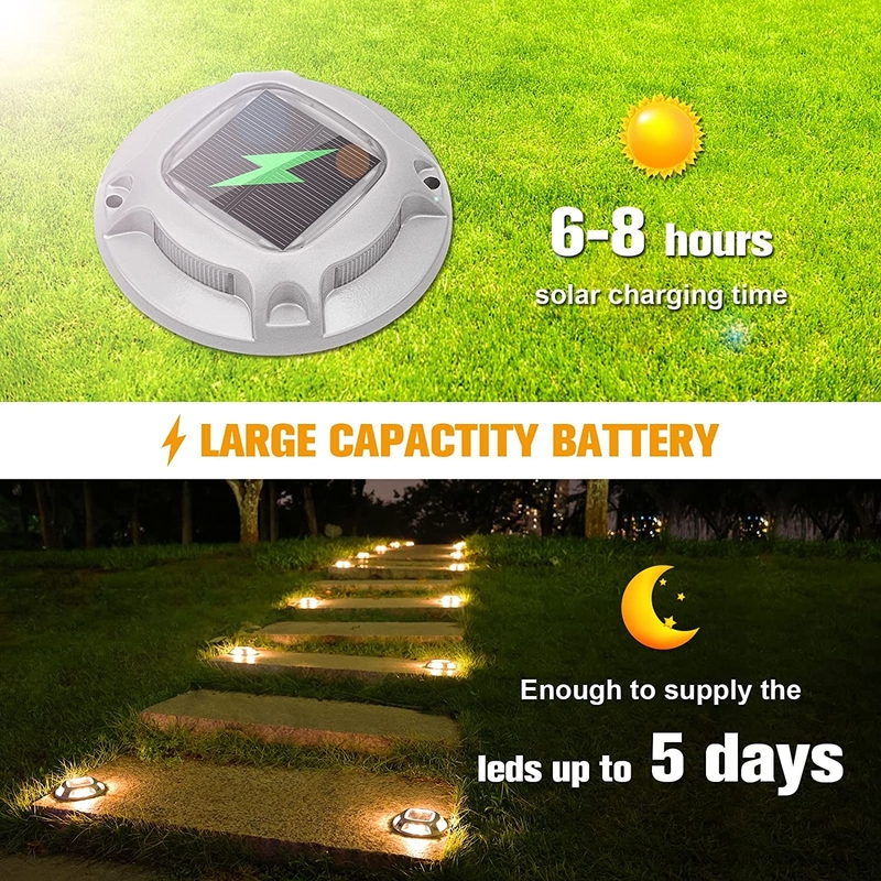 Aluminium Solar Dock Light LED Warm Weiß 20 Lumens Helligkeit Leichtgewicht für eine einfache Installation
