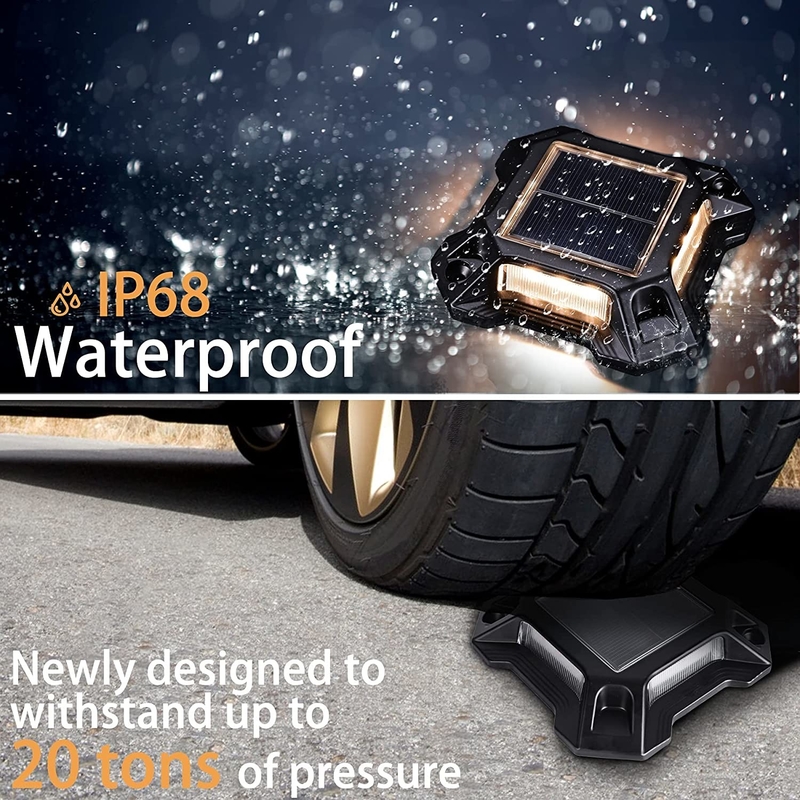 IP 68 Wasserdichte Solar-LED-Deckleuchten Außendekorative Solar-Stufen-Dockleuchten für den Innenhof