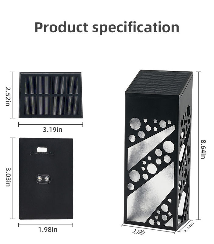 IP 68 Wasserdichte Solar-LED-Deckleuchten Außendekorative Solar-Stufen-Dockleuchten für den Innenhof