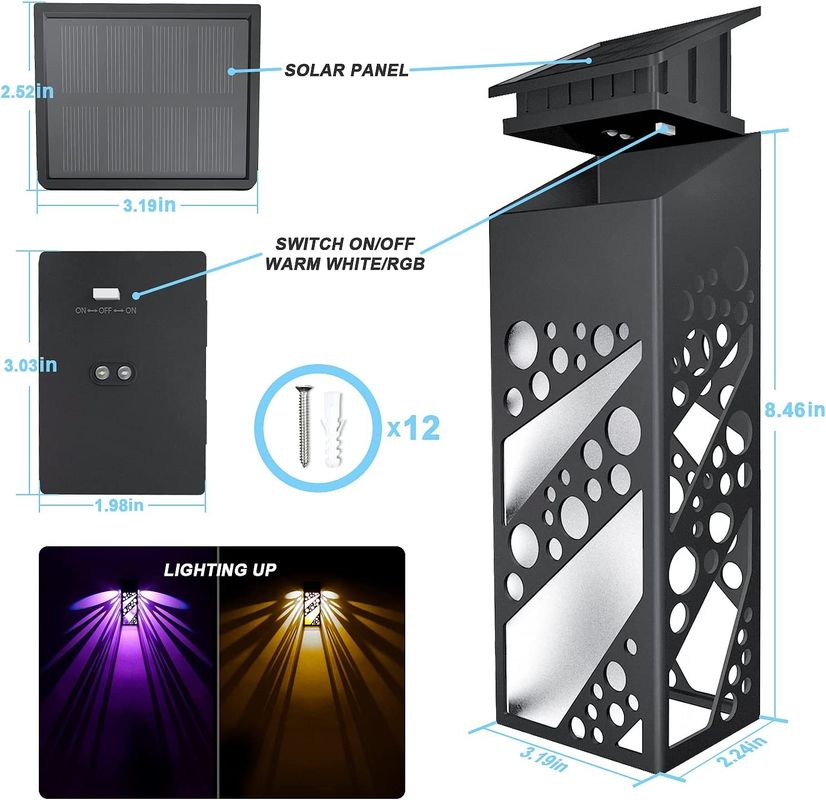 IP 68 Wasserdichte Solar-LED-Deckleuchten Außendekorative Solar-Stufen-Dockleuchten für den Innenhof