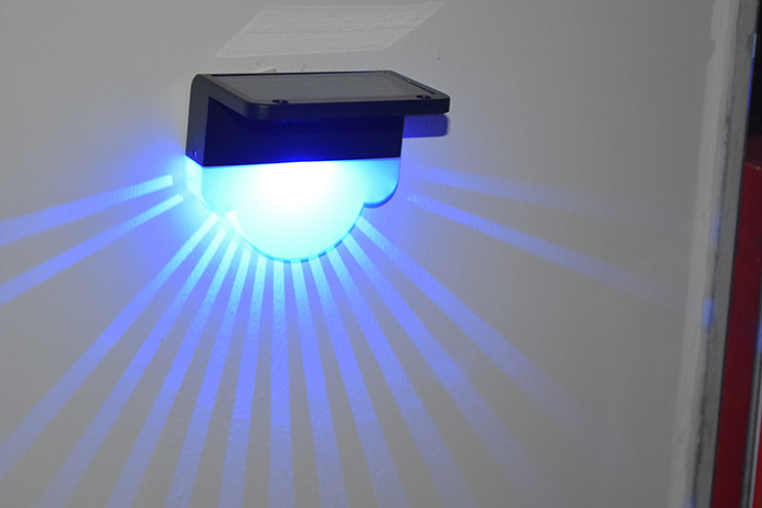 ABS-PC Solar-LED-Gartenleuchten Außen-Solar-Lampe Solarzaunleuchten