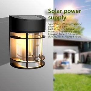Außenwasserdichtes Gartenzaunlicht Wandlampe Solarstrom LED-Wandleuchten