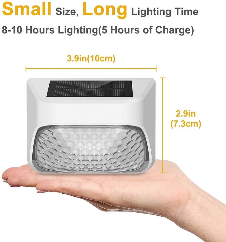 LED-Solarzaunlicht mit IP65-Wasserdichtheit 15 Stunden Arbeitszeit ABS PMMA