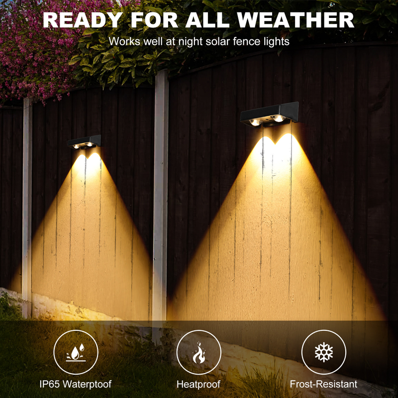 RGB LED Außen Solarwandlicht IP65 Wasserdicht Dauerhellig für Landschaftsgarten