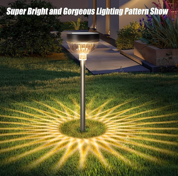Solarbetriebene LED-Gartenleuchten mit IP65-Wasserdichte und 10LM Lichtstärke für den Außenweg