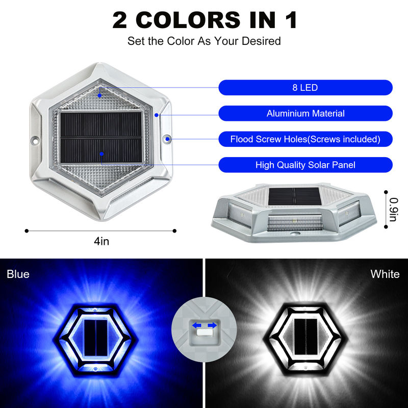 LED-Solarlicht für einfache Schraubeninstallation 20 Lumen Helligkeit Kalte weiße Lichtquelle