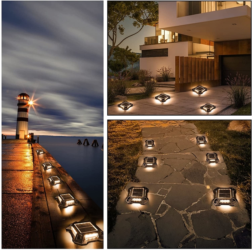 Aluminium Außen Solar Deck Licht Dekorativ Garten Led Schritt Licht Dock Licht Für Rasen Schwimmbad