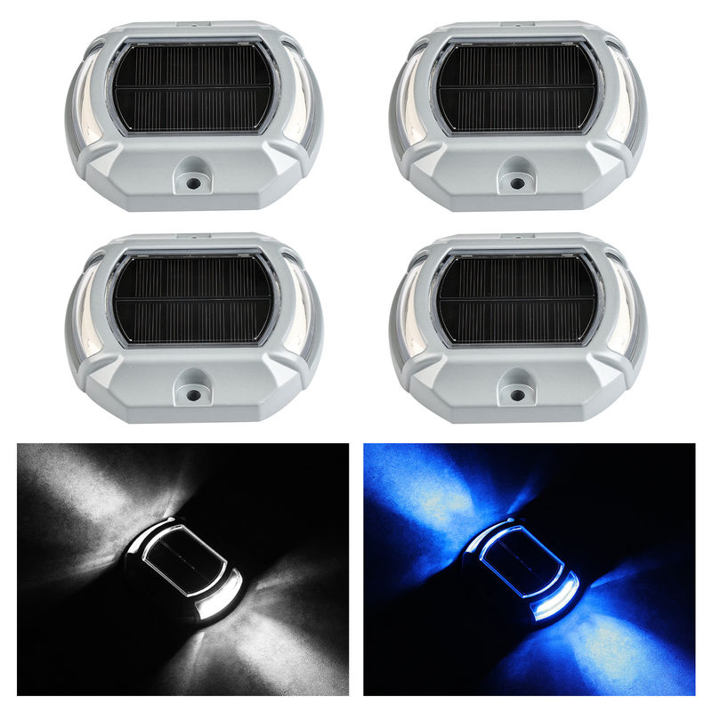 Solar Dock Light Aluminium IP68 Wasserdichte LED für Dockbeleuchtung - Bule/Kaltweißglanz