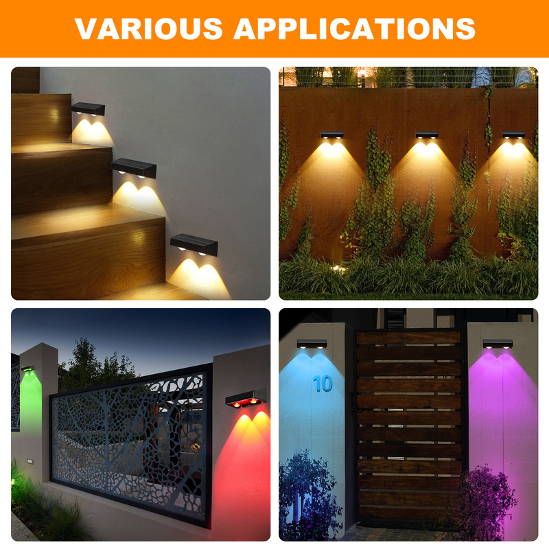 Solarzaunlicht im Freien mit warmer weißer RGB-Lichtschärfe und 20 Lumens Helligkeit