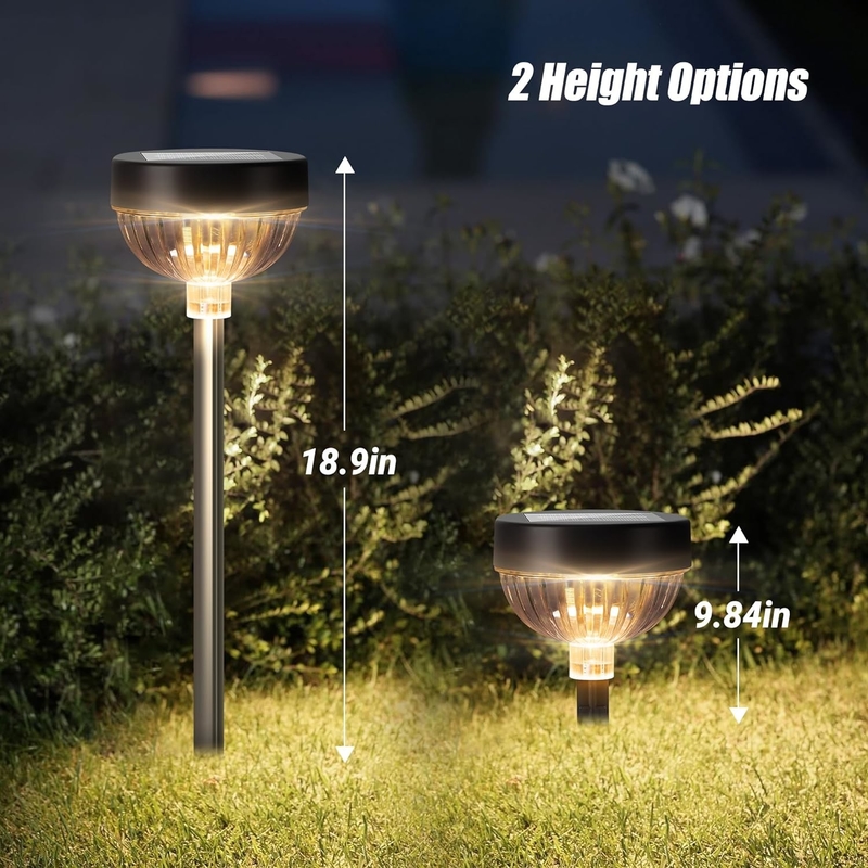 Sonnenpfahllicht mit automatischer Ein-/Auslöschfunktion und doppelten LED-Perlen für helle Außenbeleuchtung