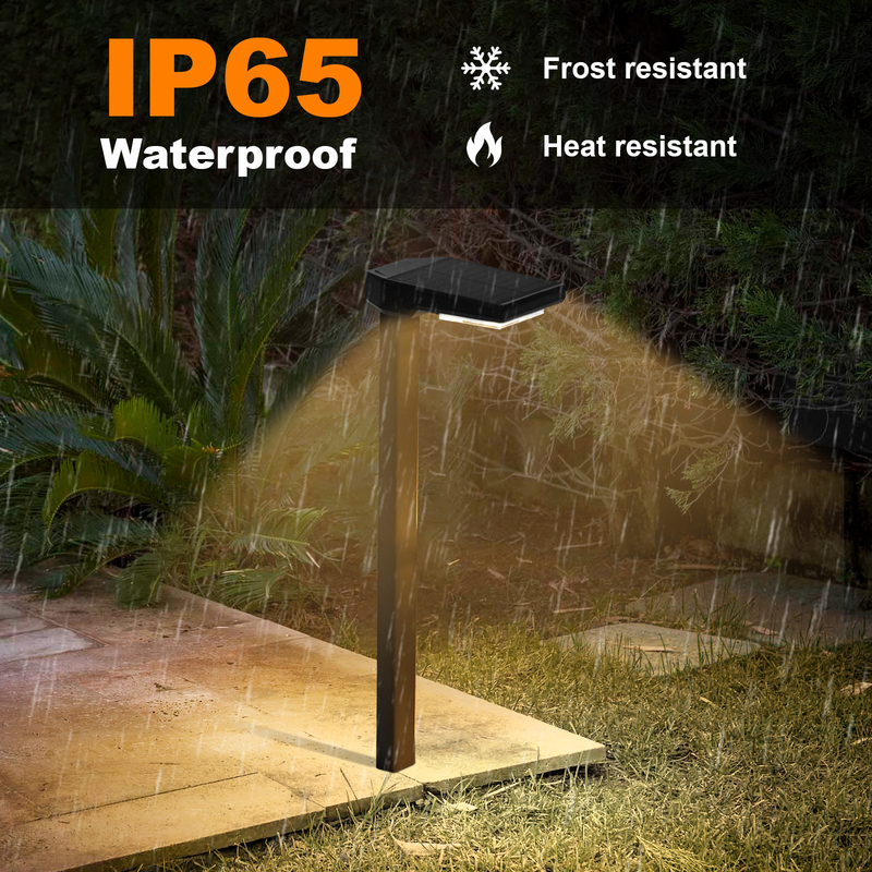15-Stunden-Solar-LED-Pfahllicht IP65 wasserdicht für -20-70 °C Umgebung Automatisch eingeschaltet/ausgeschaltet