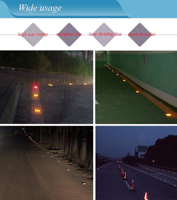 Solarstraßenstangen 2V LED IP68 wasserdicht Aluminiumlegierung PC reflektierend Gelb Rot Weiß Blau Grün
