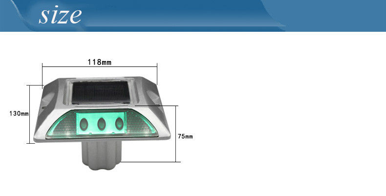 Weiß/Gelb/Rot/Bule/Grün solarbetriebene Straßenmarker für extreme Temperaturen