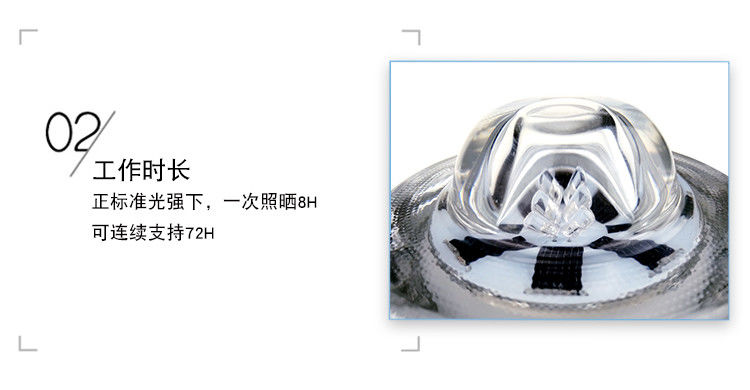 360 Grad gehärtetes Glas Solarstrom LED Straßenstiel Straßenstiel Warnung Bürgersteig Straßenstiel