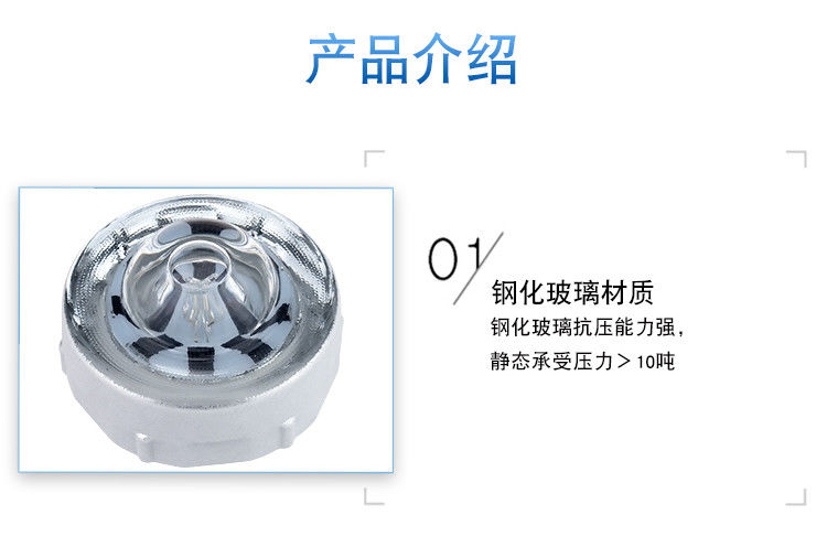 360 Grad gehärtetes Glas Solarstrom LED Straßenstiel Straßenstiel Warnung Bürgersteig Straßenstiel