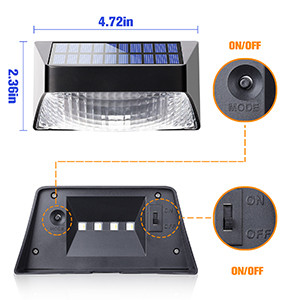 20 Stunden Arbeitszeit Solar-Gartenleuchten / LED-Leuchten mit wetterdichtem IP65 ABS-PC