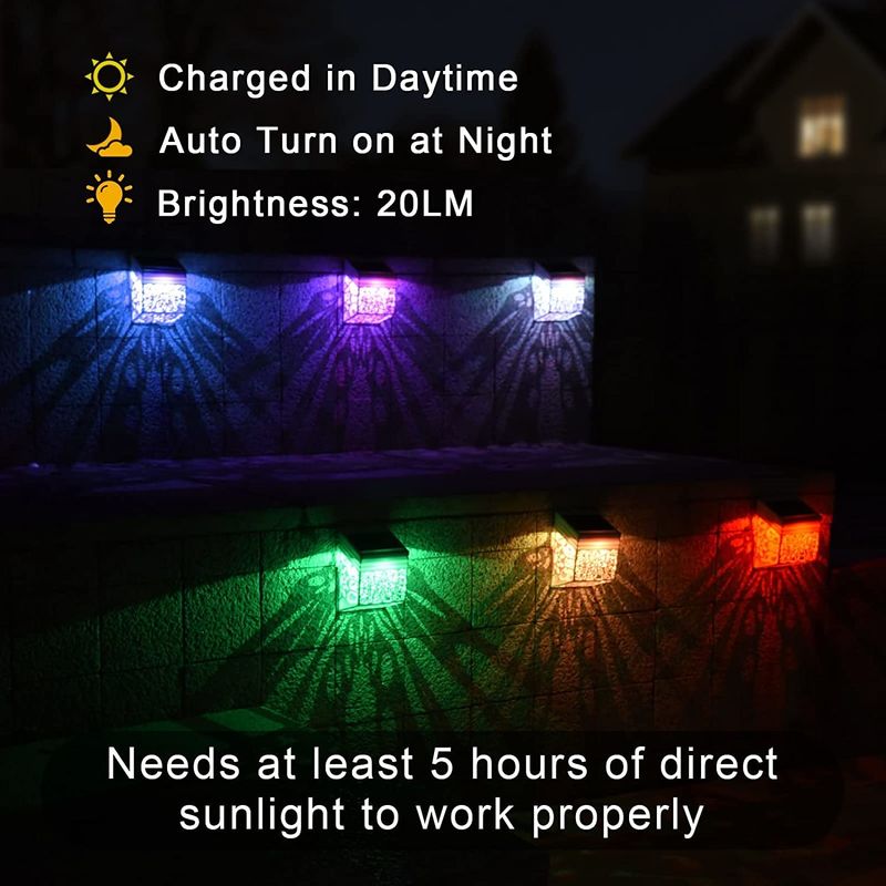 Solarbetriebene LED-Gartenleuchten mit monokristallinem Silizium-Panel in warmem/kühlen Weiß/RGB