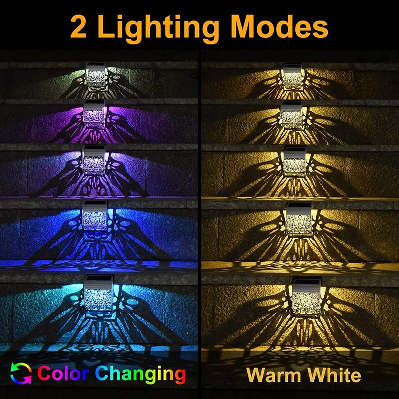 Solarbetriebene LED-Gartenleuchten mit monokristallinem Silizium-Panel in warmem/kühlen Weiß/RGB