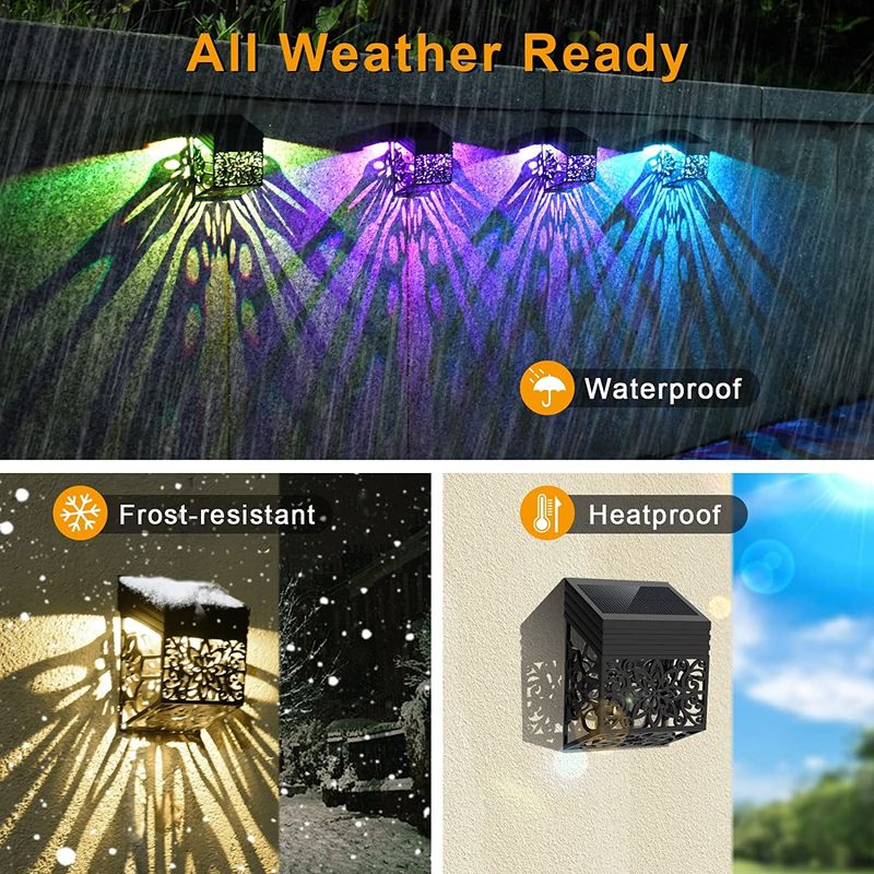 Solarbetriebene LED-Gartenleuchten mit monokristallinem Silizium-Panel in warmem/kühlen Weiß/RGB