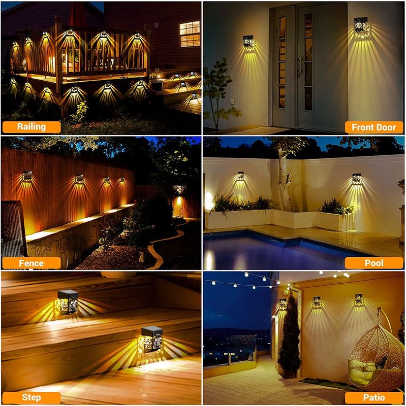 165g Wasserdichte Solardeckleuchten Schraubmontage Solardockleuchten für Außenbeleuchtung