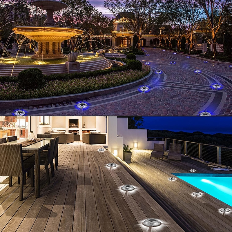 Wasserdichte Solardeckleuchten IP67 LED Solardockleuchten für Außenbeleuchtung