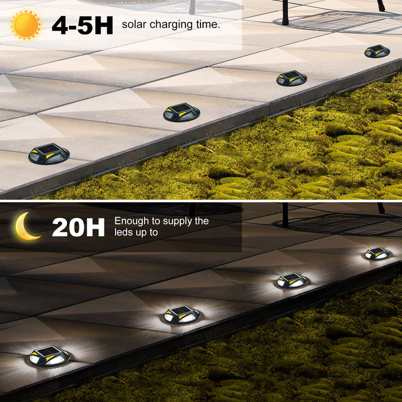 Helles Solar-LED-Docklicht mit Schraubeninstallation Aluminium PC 20 Lumen