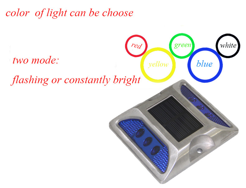Weiß Gelb Rot Blau Grün 330g 2V LED Solarstraßenstangen Arbeitstemperatur -20C-70C Aluminiumlegierung
