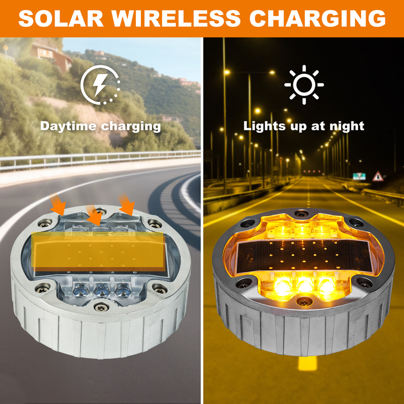 1150g Anti-UV-Solarstraßenlampen Wasserdicht IP68-LED-Leuchten für die Verkehrssicherheit