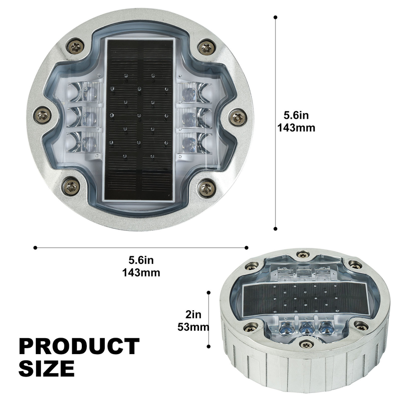 1150g Anti-UV-Solarstraßenlampen Wasserdicht IP68-LED-Leuchten für die Verkehrssicherheit