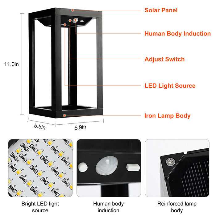 Außen Solarwandlampe für den Garten Solar Außen Wandlampen für Haus, Garage, Front, Veranda