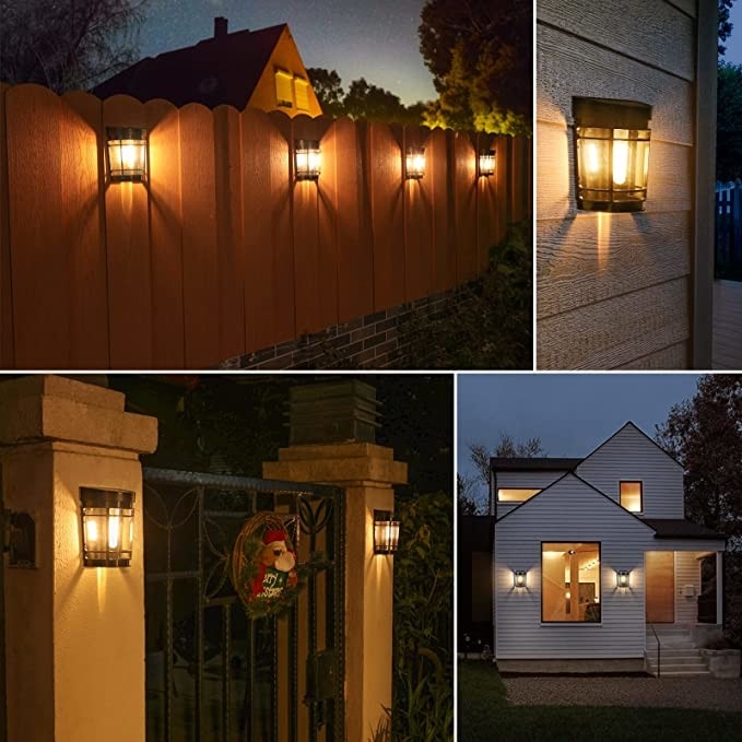 Warme weiße bis RGB-Solarwandleuchte Lithiumbatterie mit wasserdichtem IP65-PC-Schale