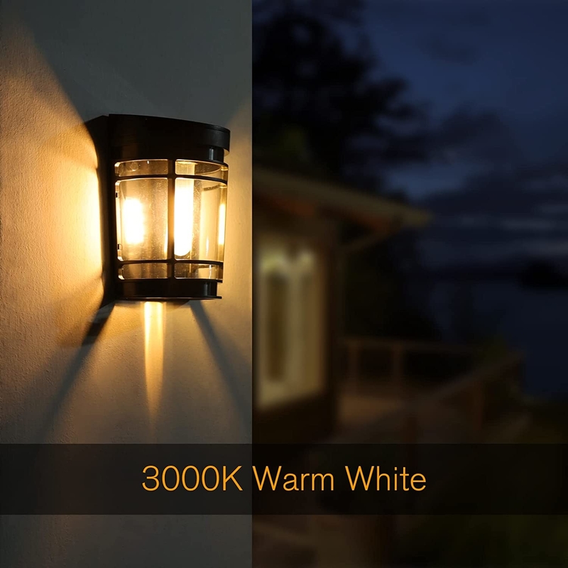 Warme weiße bis RGB-Solarwandleuchte Lithiumbatterie mit wasserdichtem IP65-PC-Schale