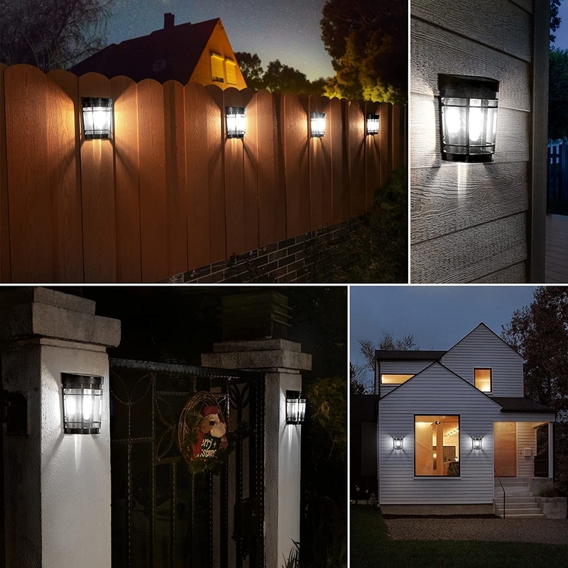 Warme weiße bis RGB-Solarwandleuchte Lithiumbatterie mit wasserdichtem IP65-PC-Schale